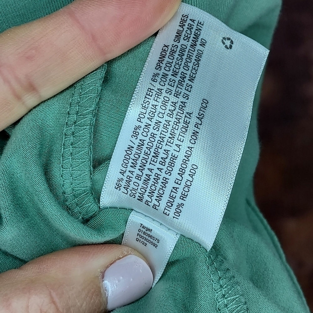 A New Day Target dress muscle tank sleeveless mini length moss forest green L - Picture 7 of 7